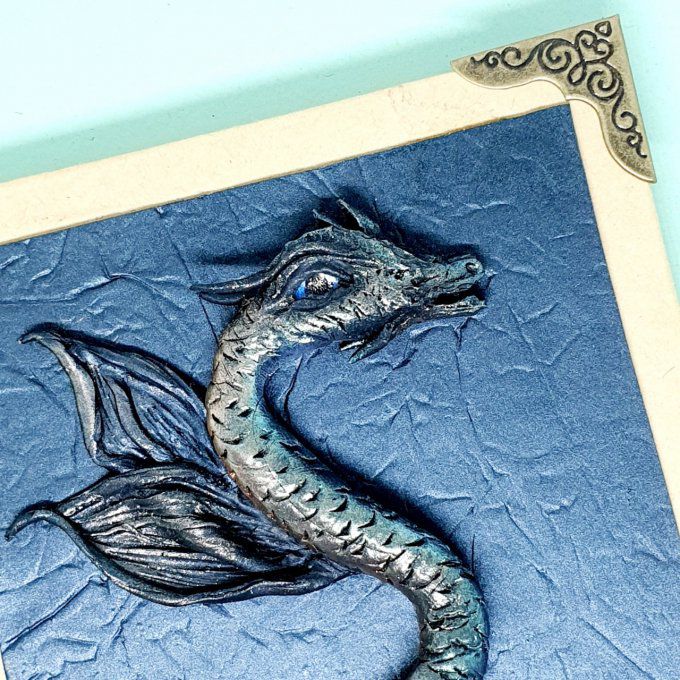 Coffret carnet dragon et marque page pierres fines