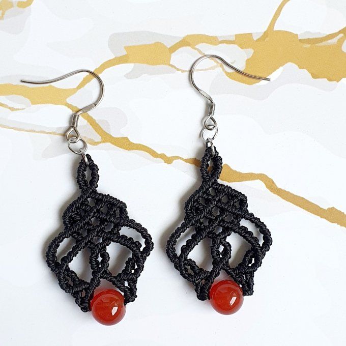 Boucles d'oreilles "Éclats de Feu"