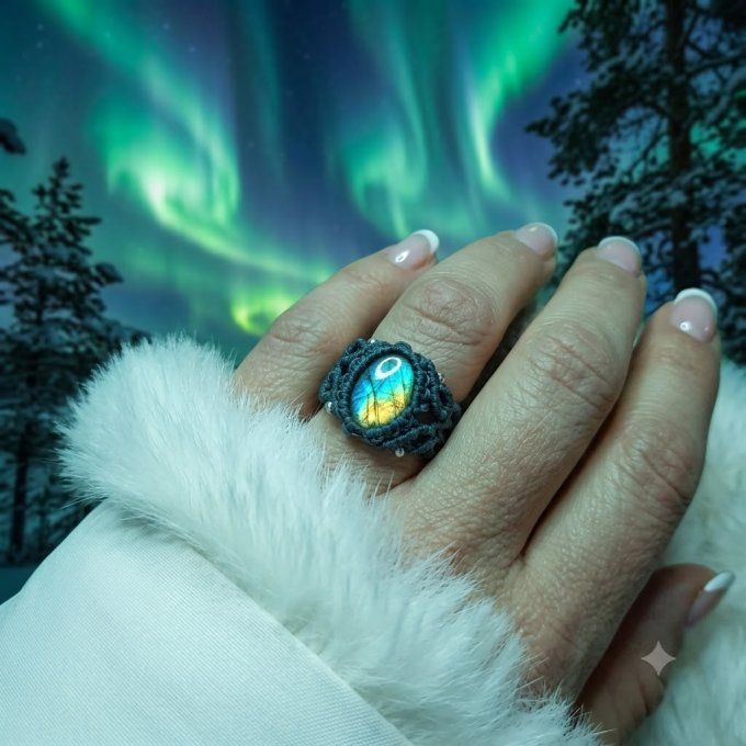 Bague labradorite - Lueur Boréale