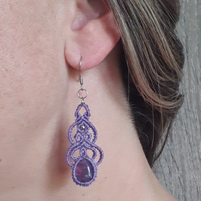 Boucles d'Oreilles "Lilas Élégance"