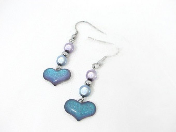 Boucles d'oreilles - bleu lagon