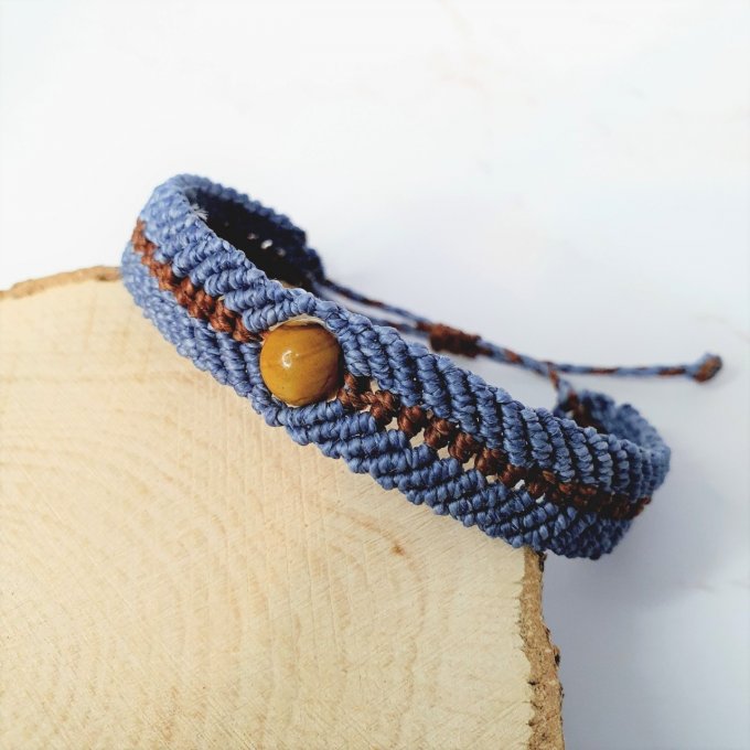 Bracelet chevrons denim