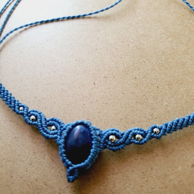 Collier ras de cou - sodalite