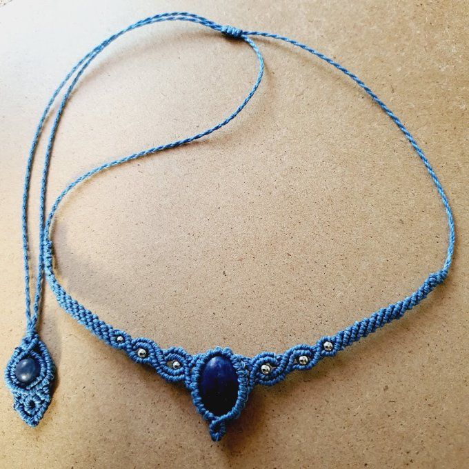 Collier ras de cou - sodalite