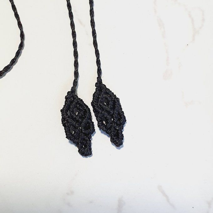 Collier "Eclat Nocturne" - larvikite