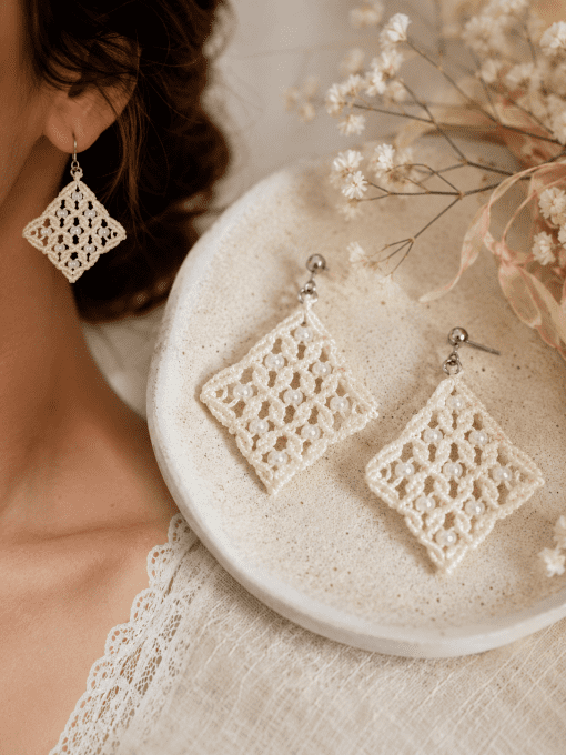 Boucles d'oreilles Dentelle Précieuse