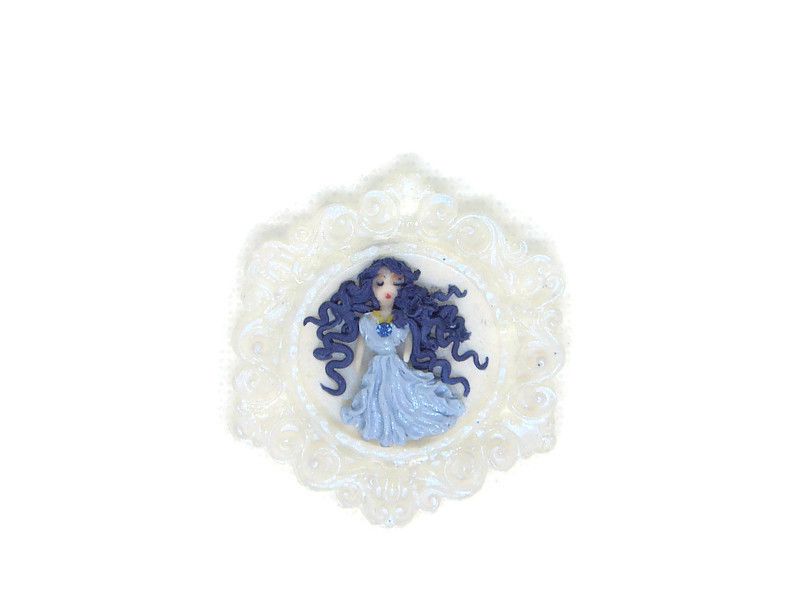 Mini cadre - princesse bleue nommée Yuki