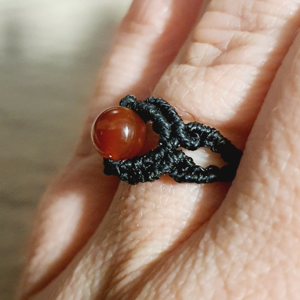 bague perle cornaline