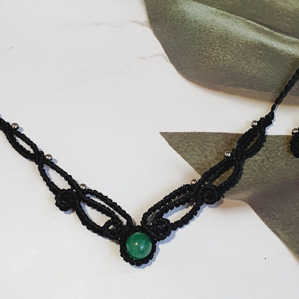 collier perle aventurine 