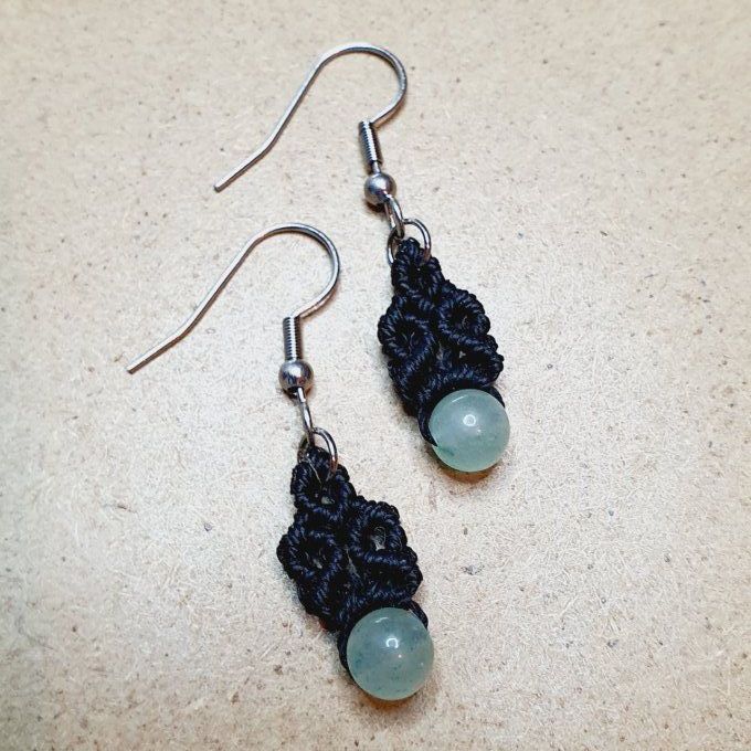 boucles d'oreilles aventurine