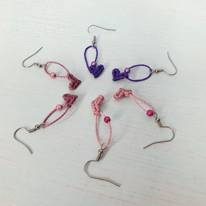 boucles d'oreilles mini-coeurs