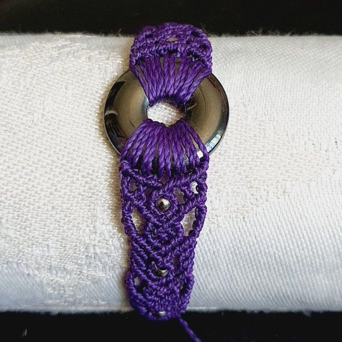 bracelet violet - donut hématite