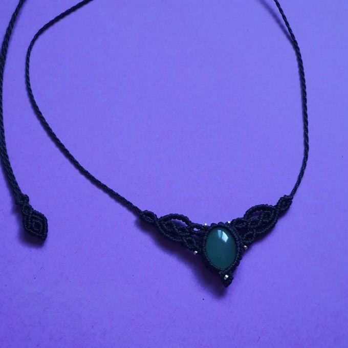 collier aventurine avec détails